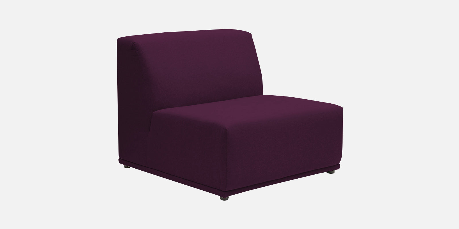 Adam Fabric RHS Sectional Sofa (3+Ottoman Lounger) In Greek Purple Colour - Febonic Living