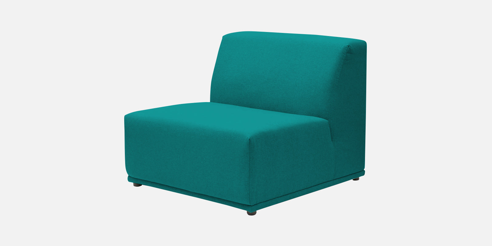 Adam Fabric LHS Sectional Sofa (3+Ottoman Lounger) In Sea green Colour - Febonic Living