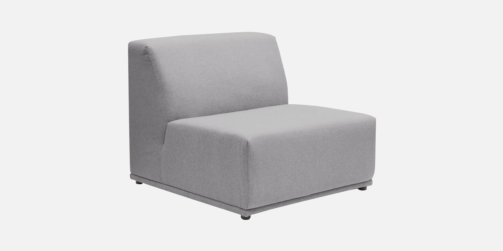 Adam Fabric RHS Sectional Sofa (3+Ottoman Lounger) In Lit Grey Colour - Febonic Living