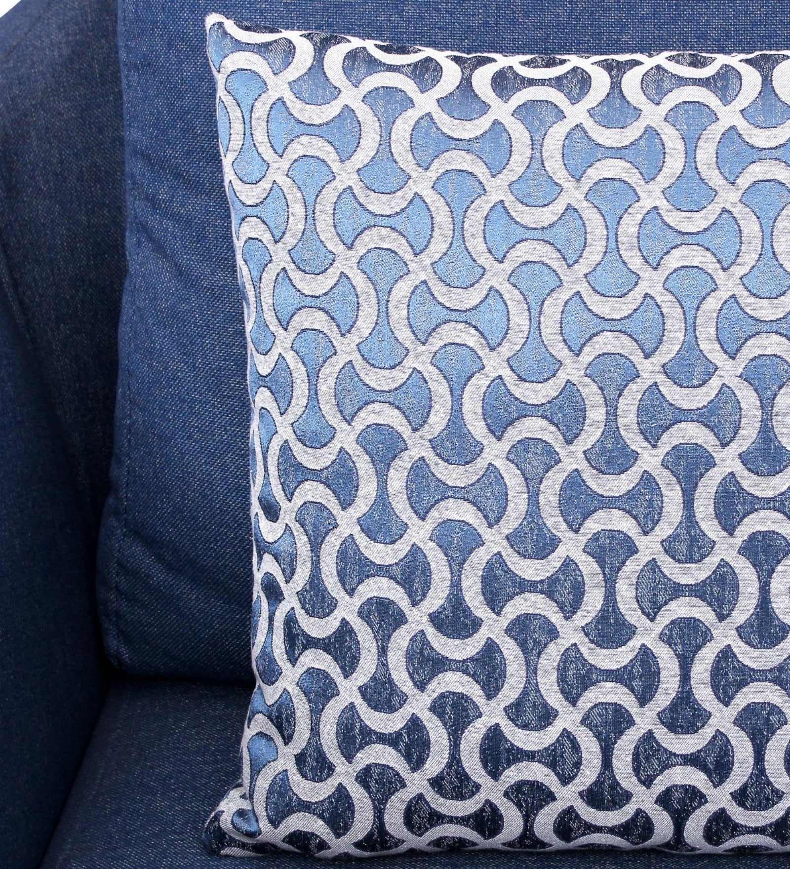 Cindy Fabric Arm Chair In Royal Blue Colour - Febonic Living