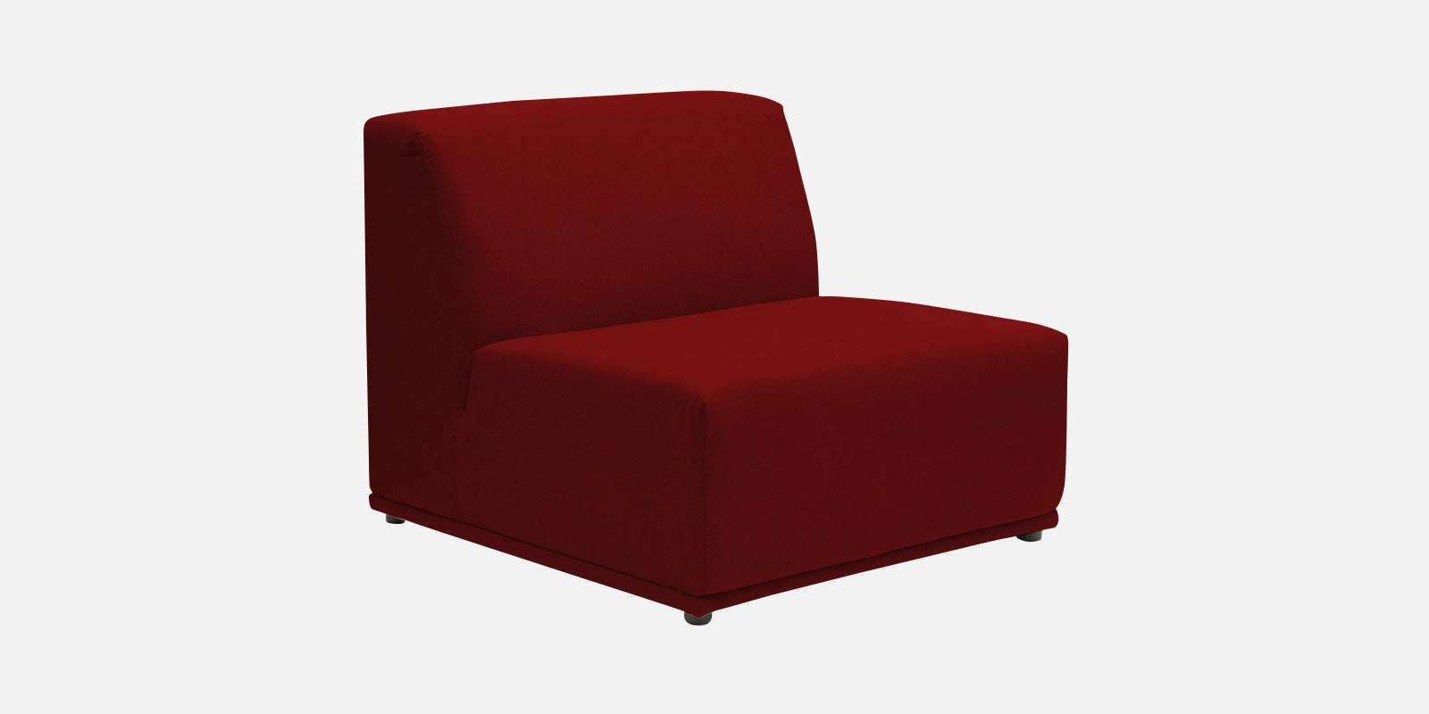 Adam Fabric RHS Sectional Sofa (3+Ottoman Lounger) In Blood Maroon Colour - Febonic Living