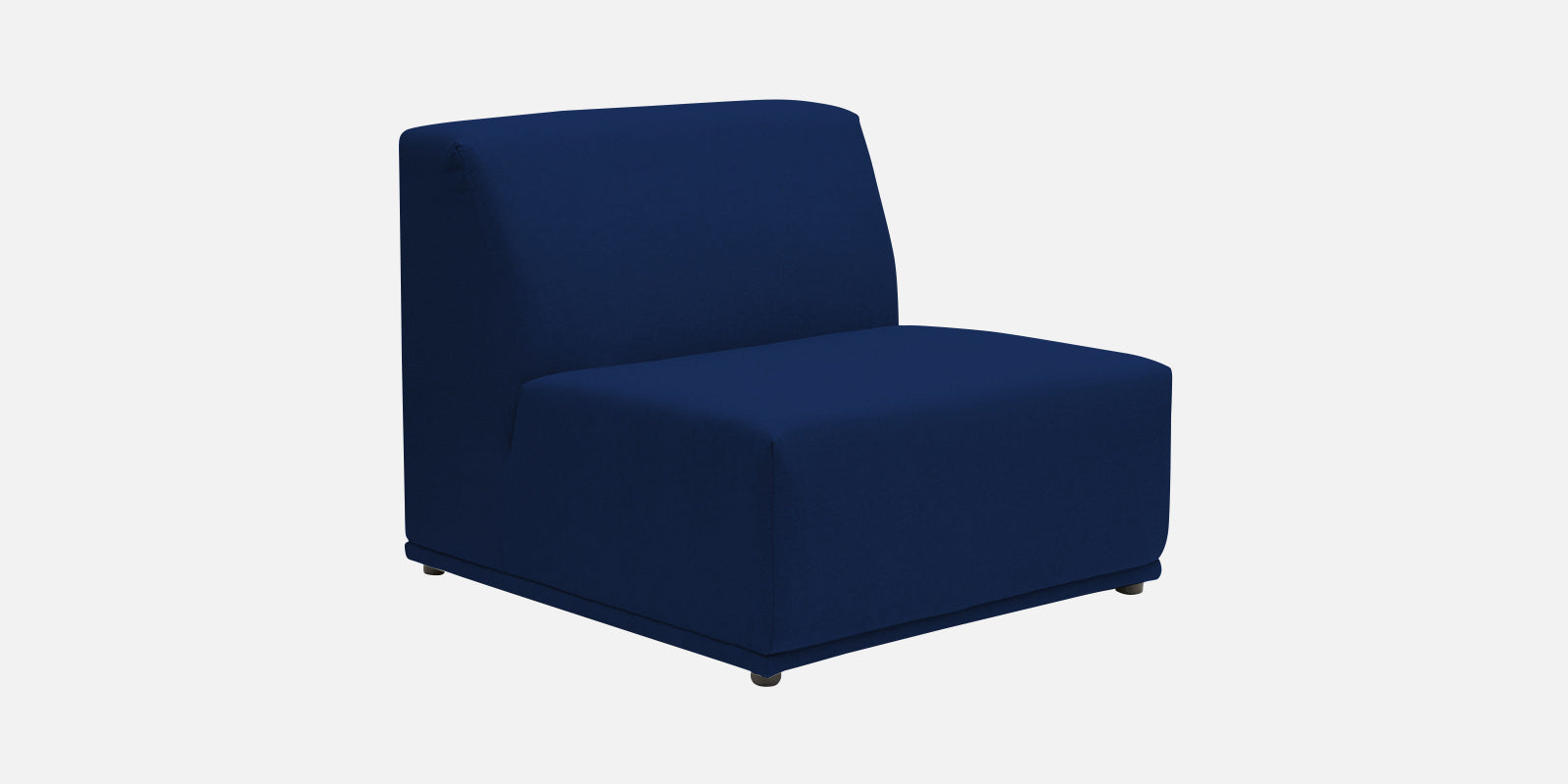Adam Fabric RHS Sectional Sofa (3+Ottoman Lounger) In Royal Blue Colour - Febonic Living