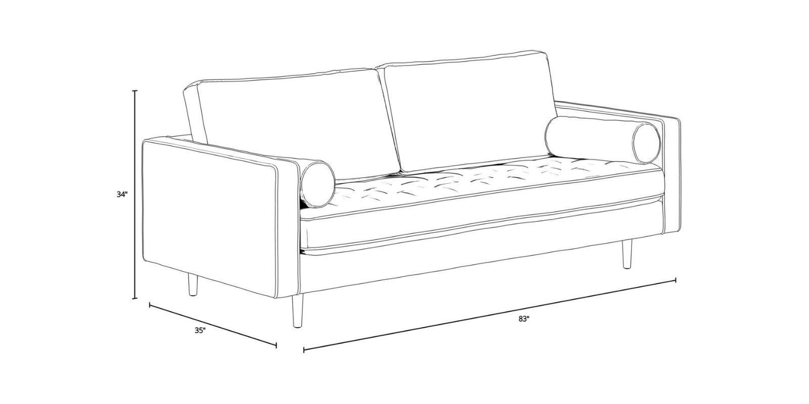 Sunny Leatherette 3 Seater Sofa in Grey Finish