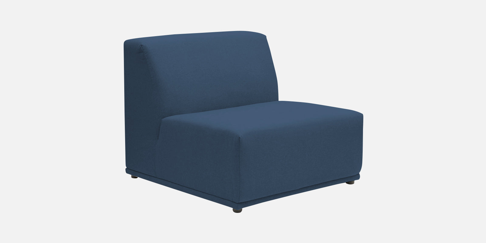 Adam Fabric RHS Sectional Sofa (3+Ottoman Lounger) In Light Blue Colour - Febonic Living