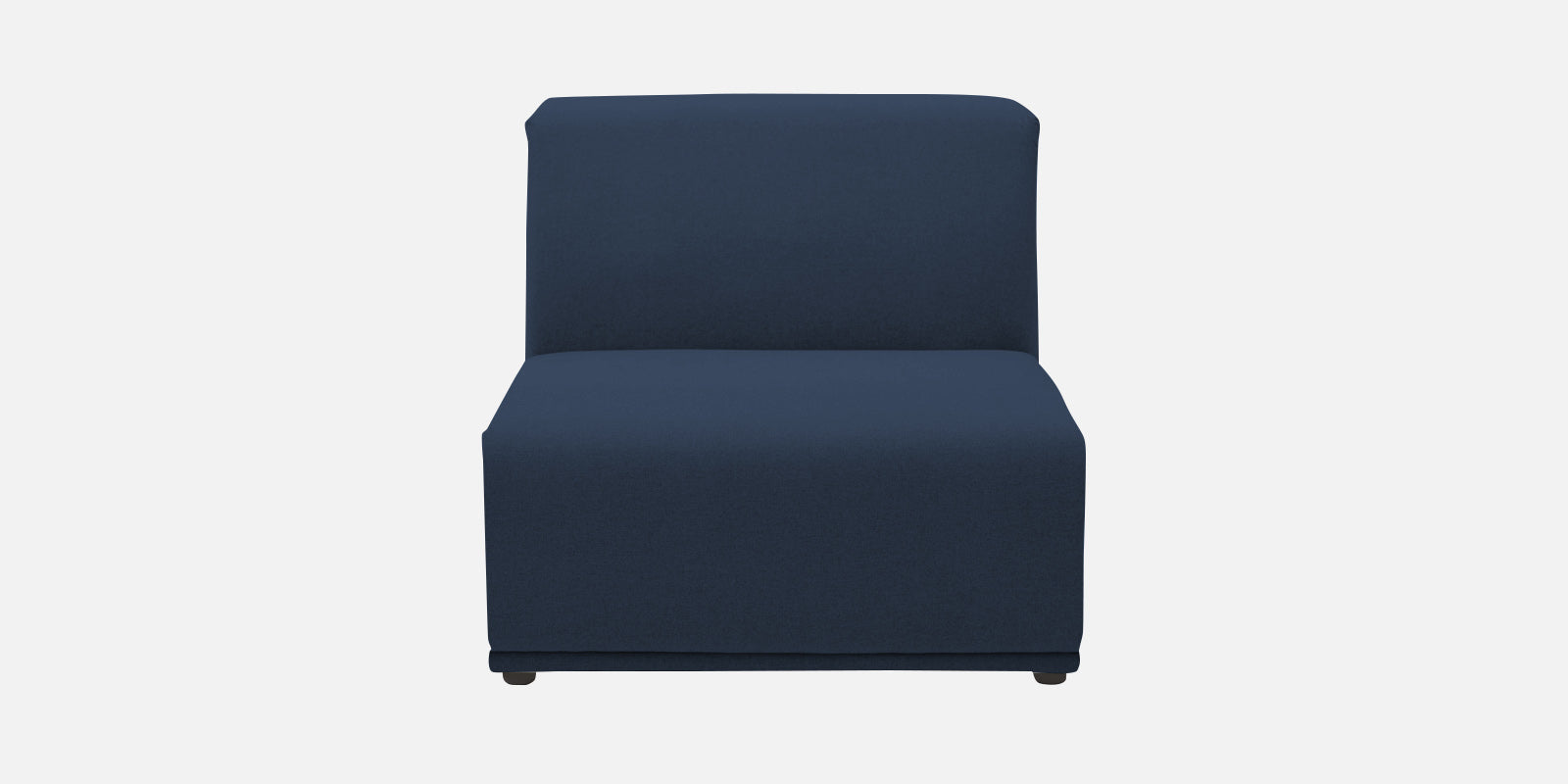 Adam Fabric LHS Sectional Sofa (3+Ottoman Lounger) In Denim Blue Colour - Febonic Living