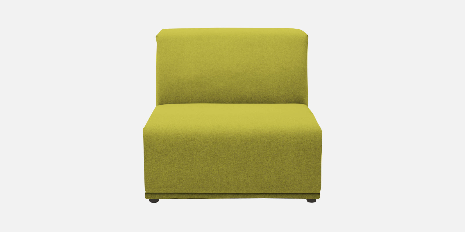 Adam Fabric LHS Sectional Sofa(3+Ottoman Lounger) In Parrot Green Colour - Febonic Living