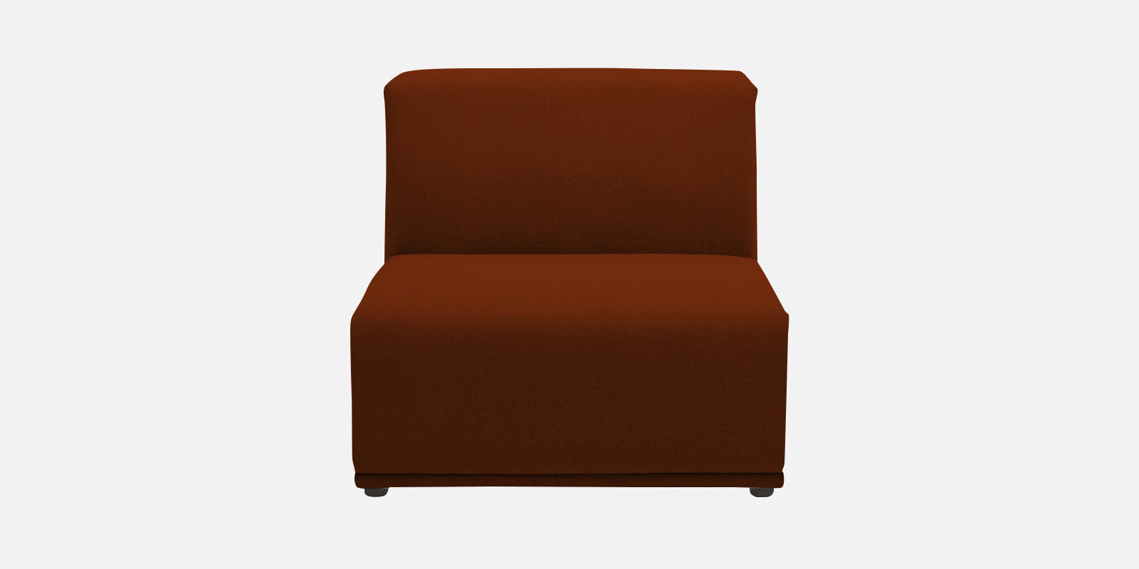 Adam Fabric RHS Sectional Sofa (3+Ottoman Lounger) In Burnt Orange Colour - Febonic Living