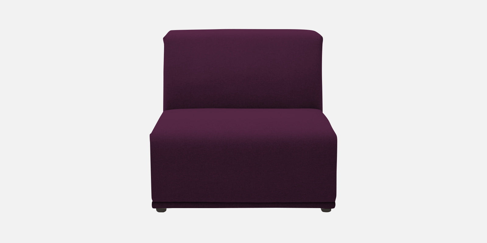 Adam Fabric LHS Sectional Sofa (3+Ottoman Lounger) In Greek Purple Colour - Febonic Living