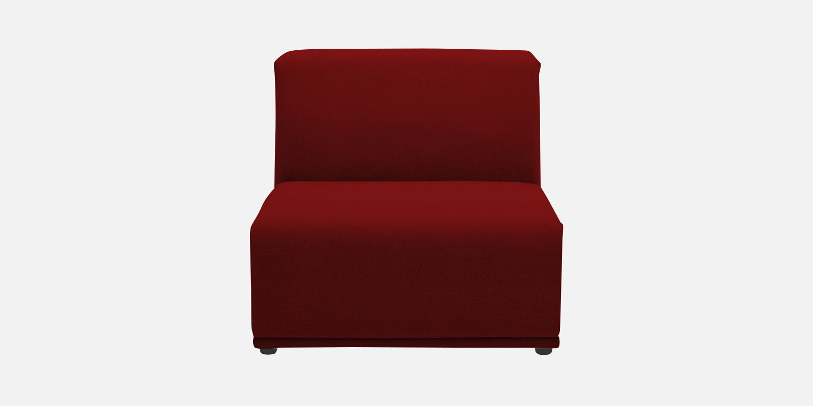 Adam Fabric RHS Sectional Sofa (3+Ottoman Lounger) In Blood Maroon Colour - Febonic Living