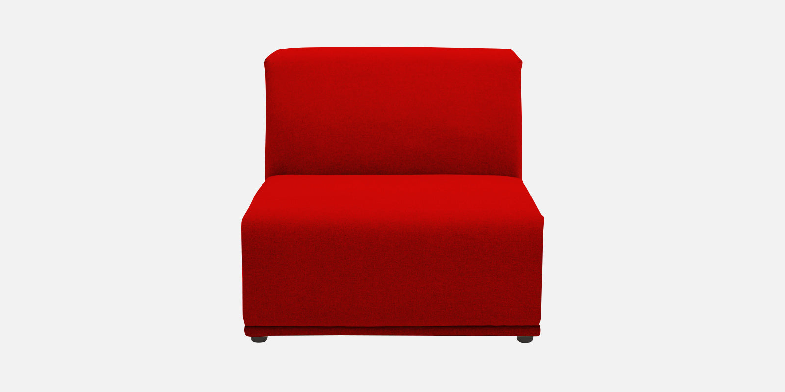 Adam Fabric RHS Sectional Sofa (3+Ottoman Lounger) In Ruby Red Colour - Febonic Living