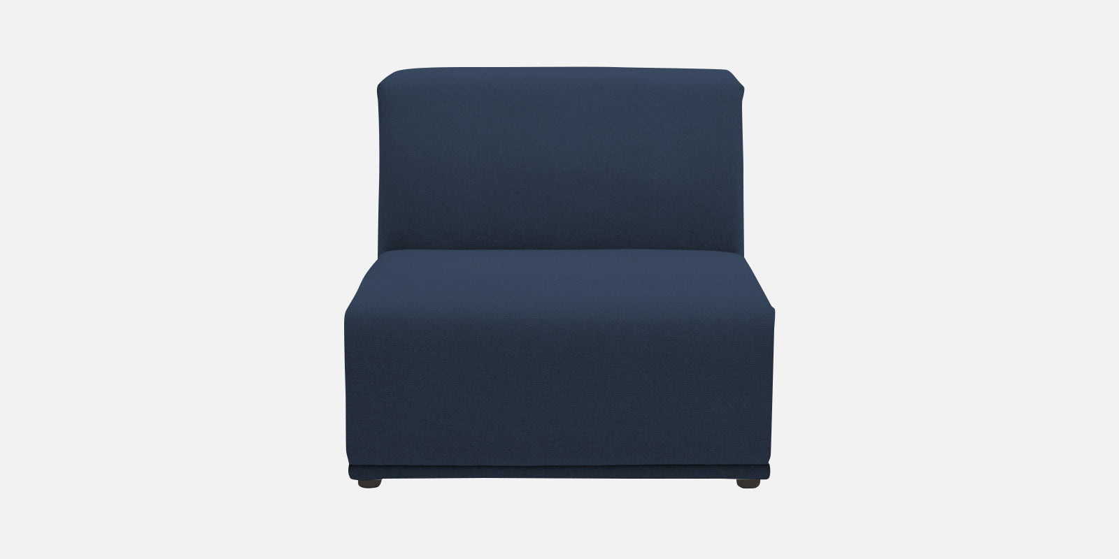 Adam Fabric RHS Sectional Sofa (3+Ottoman Lounger) In Denim Blue Colour - Febonic Living