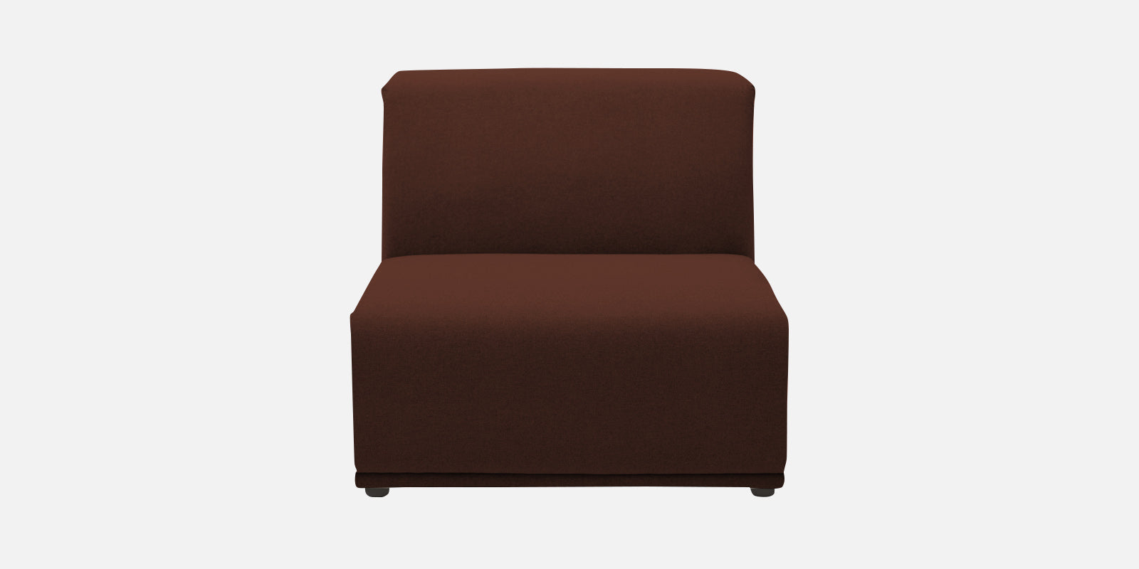 Adam Fabric LHS Sectional Sofa (3+Ottoman Lounger) In Coffee Brown Colour - Febonic Living