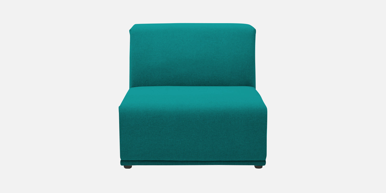 Adam Fabric LHS Sectional Sofa (3+Ottoman Lounger) In Sea green Colour - Febonic Living