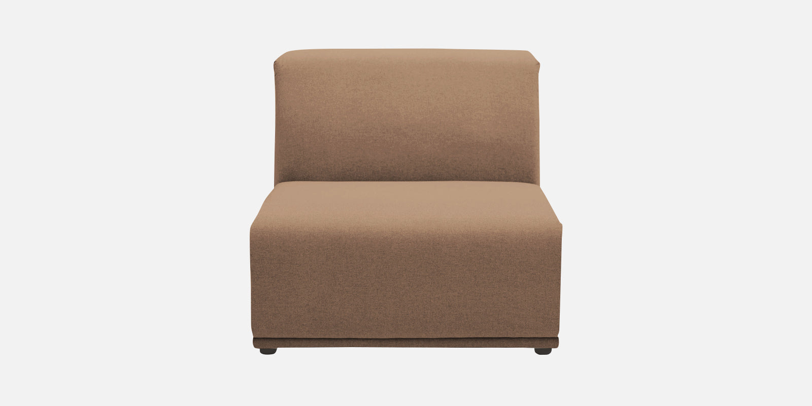 Adam Fabric RHS Sectional Sofa (3+Ottoman Lounger) In Cookie Beige Colour - Febonic Living