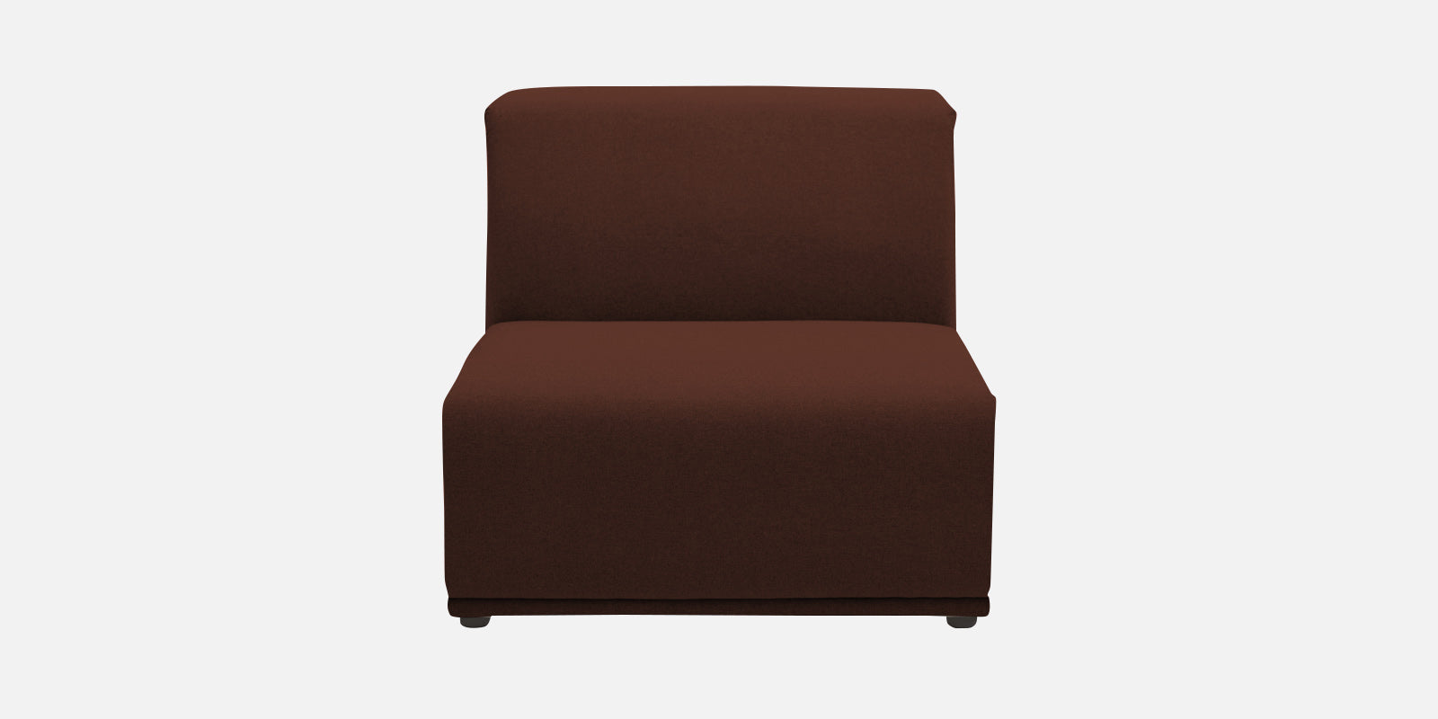 Adam Fabric RHS Sectional Sofa (3+Ottoman Lounger) In Coffee Brown Colour - Febonic Living