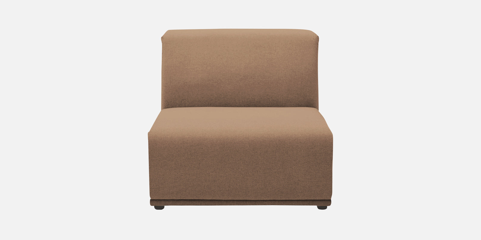 Adam Fabric LHS Sectional Sofa (3+Ottoman Lounger) In Cookie Beige Colour - Febonic Living