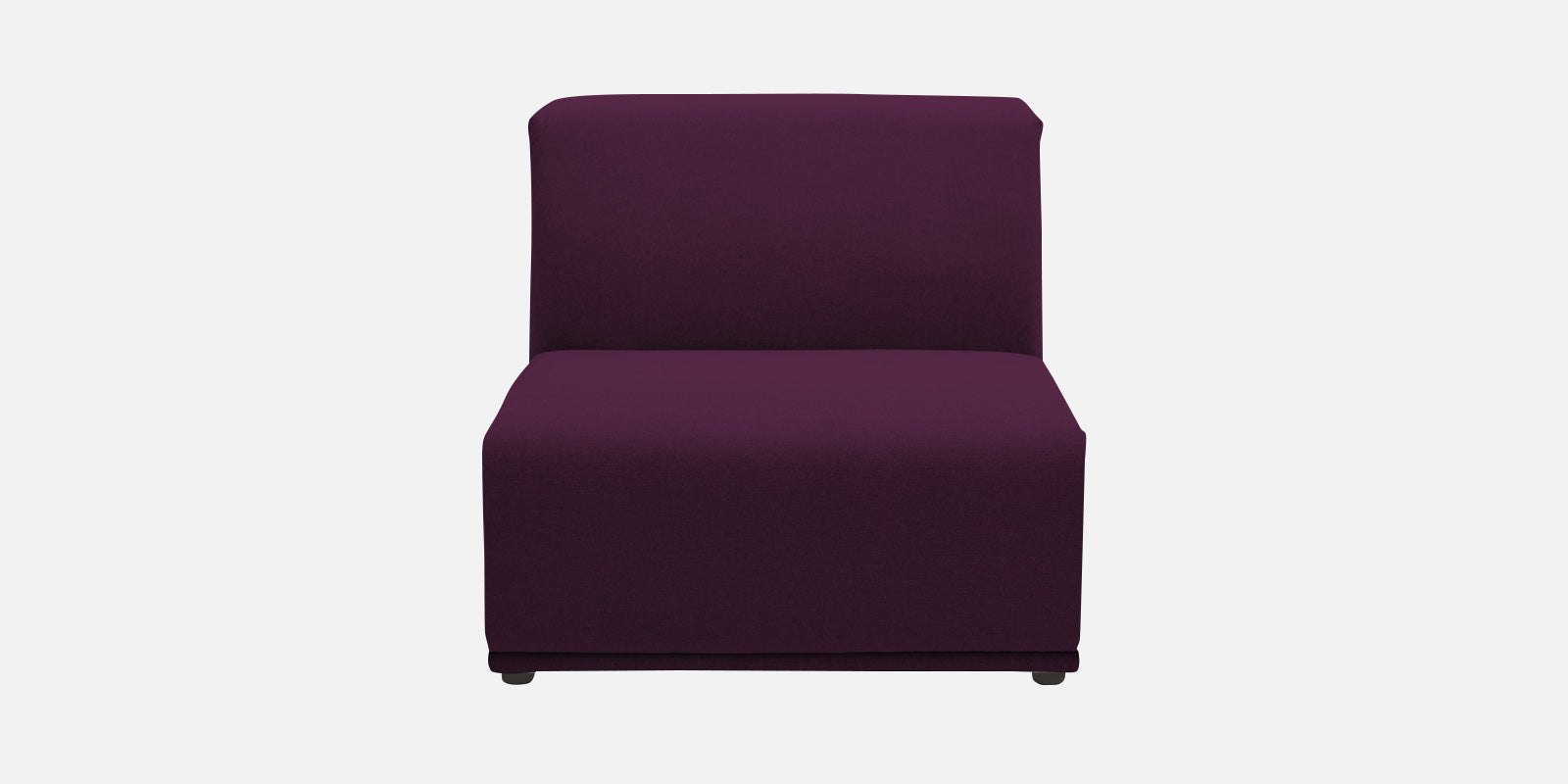 Adam Fabric RHS Sectional Sofa (3+Ottoman Lounger) In Greek Purple Colour - Febonic Living