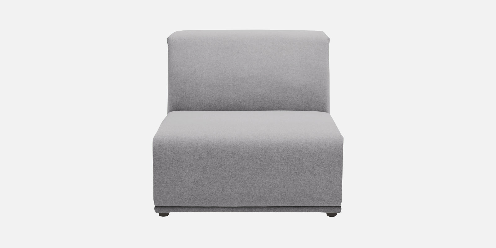 Adam Fabric RHS Sectional Sofa (3+Ottoman Lounger) In Lit Grey Colour - Febonic Living