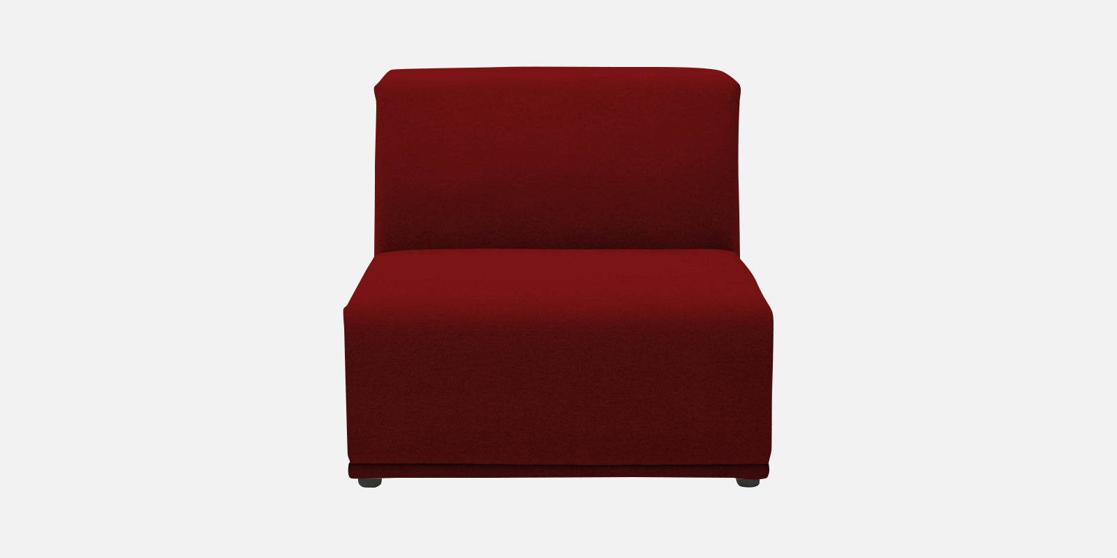 Adam Fabric LHS Sectional Sofa (3+Ottoman Lounger) In Blood Maroon Colour - Febonic Living