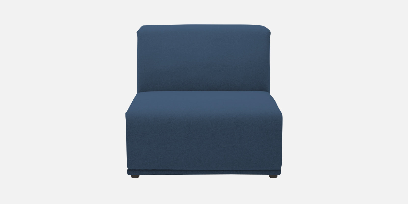 Adam Fabric LHS Sectional Sofa (3+Ottoman Lounger) In Light Blue Colour - Febonic Living