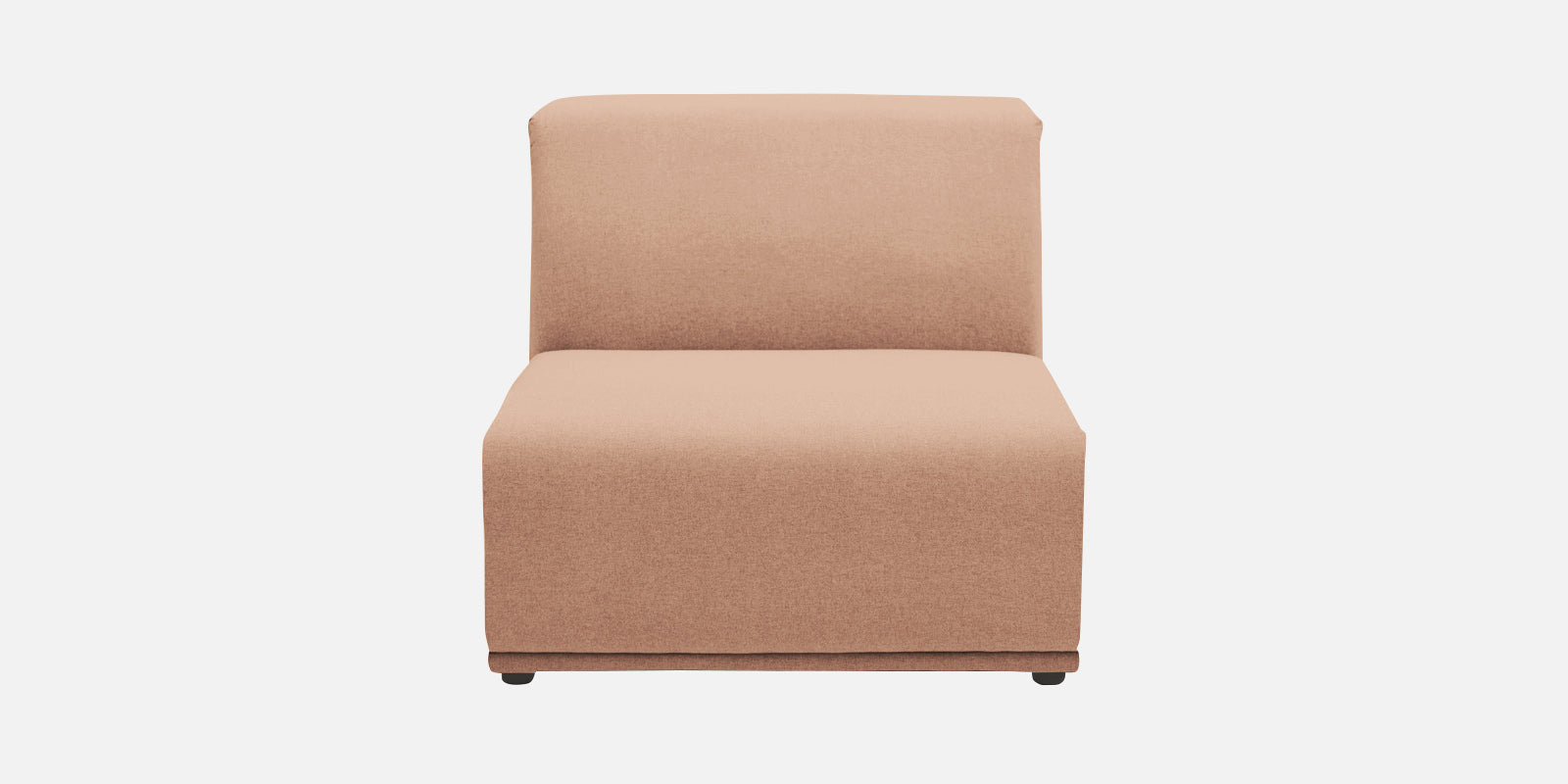 Adam Fabric RHS Sectional Sofa (3+Ottoman Lounger) In Cosmic Beige Colour - Febonic Living