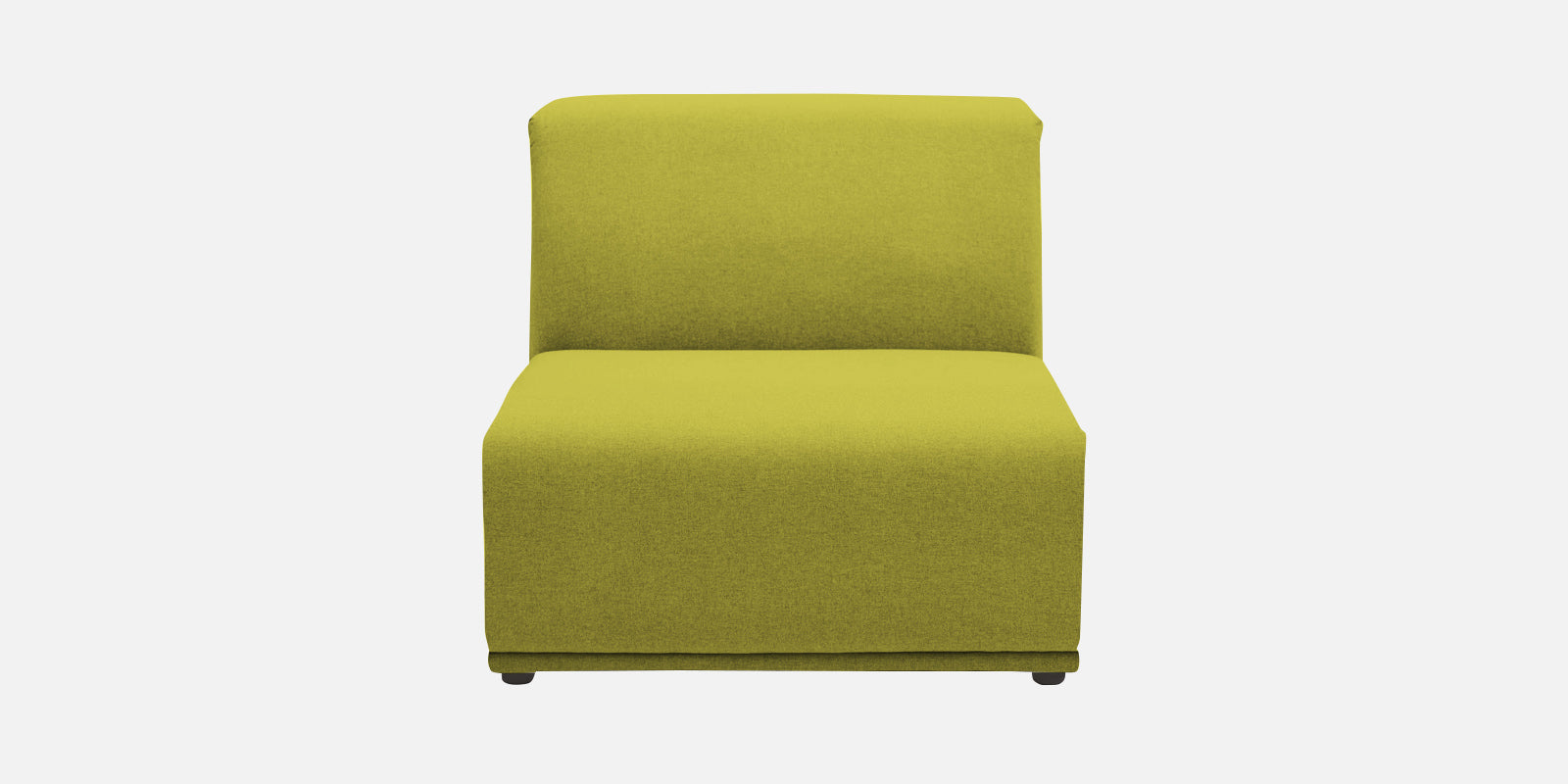 Adam Fabric RHS Sectional Sofa (3+Ottoman Lounger) In Parrot Green Colour - Febonic Living
