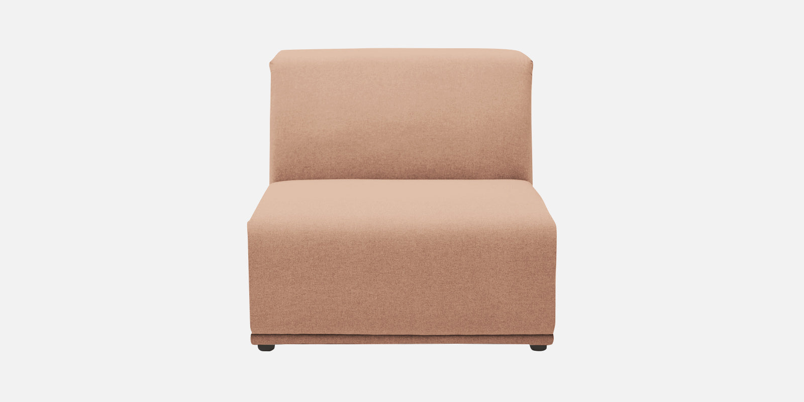Adam Fabric LHS Sectional Sofa (3+Ottoman Lounger) In Cosmic Beige Colour - Febonic Living