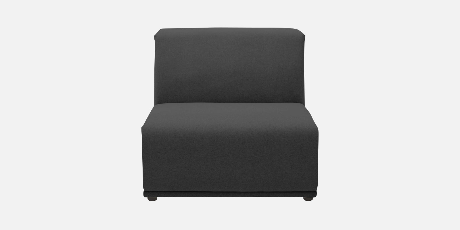 Adam Fabric LHS Sectional Sofa (3+Ottoman Lounger) In Charcoal Grey Colour - Febonic Living