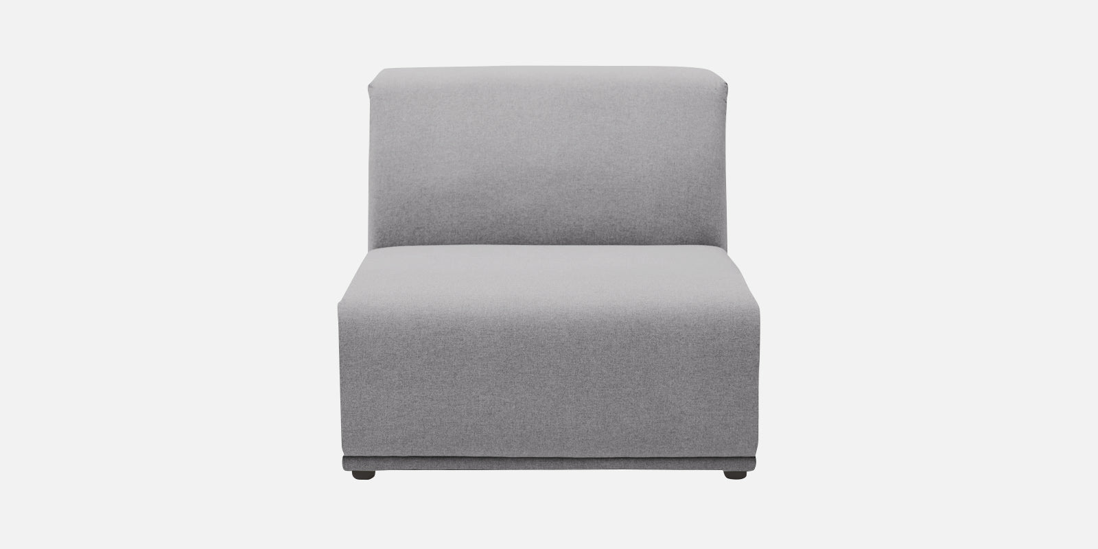 Adam Fabric LHS Sectional Sofa (3+Ottoman Lounger) In Lit Grey Colour - Febonic Living