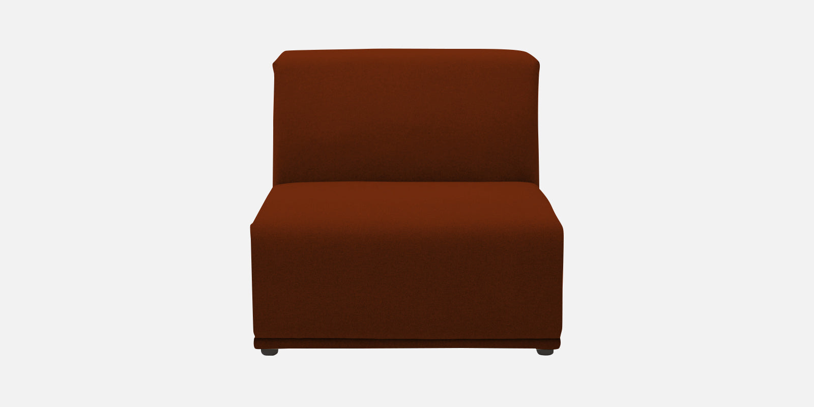 Adam Fabric LHS Sectional Sofa (3+Ottoman Lounger) In Burnt Orange Colour - Febonic Living