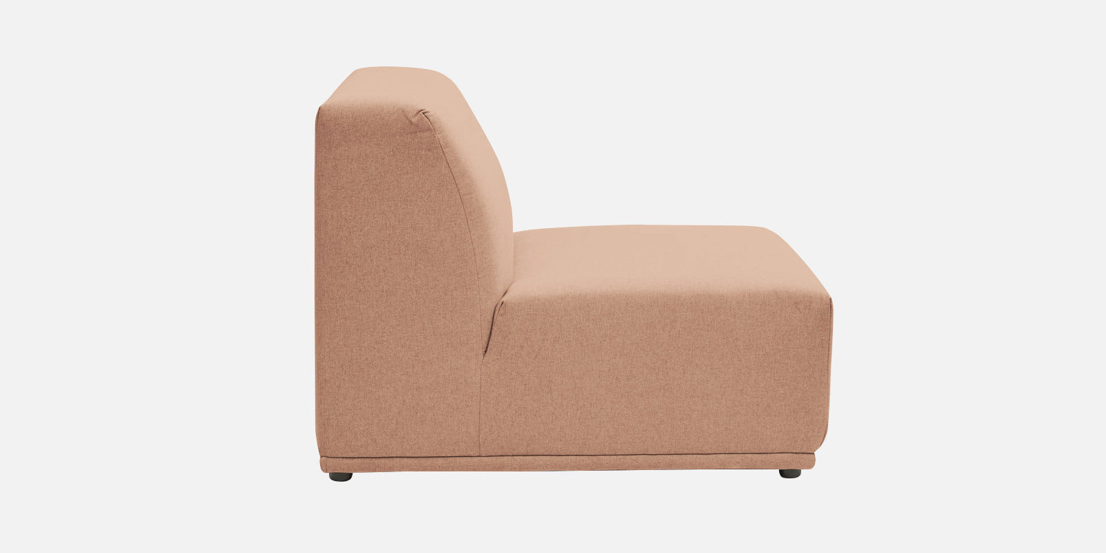 Adam Fabric RHS Sectional Sofa (3+Ottoman Lounger) In Cosmic Beige Colour - Febonic Living