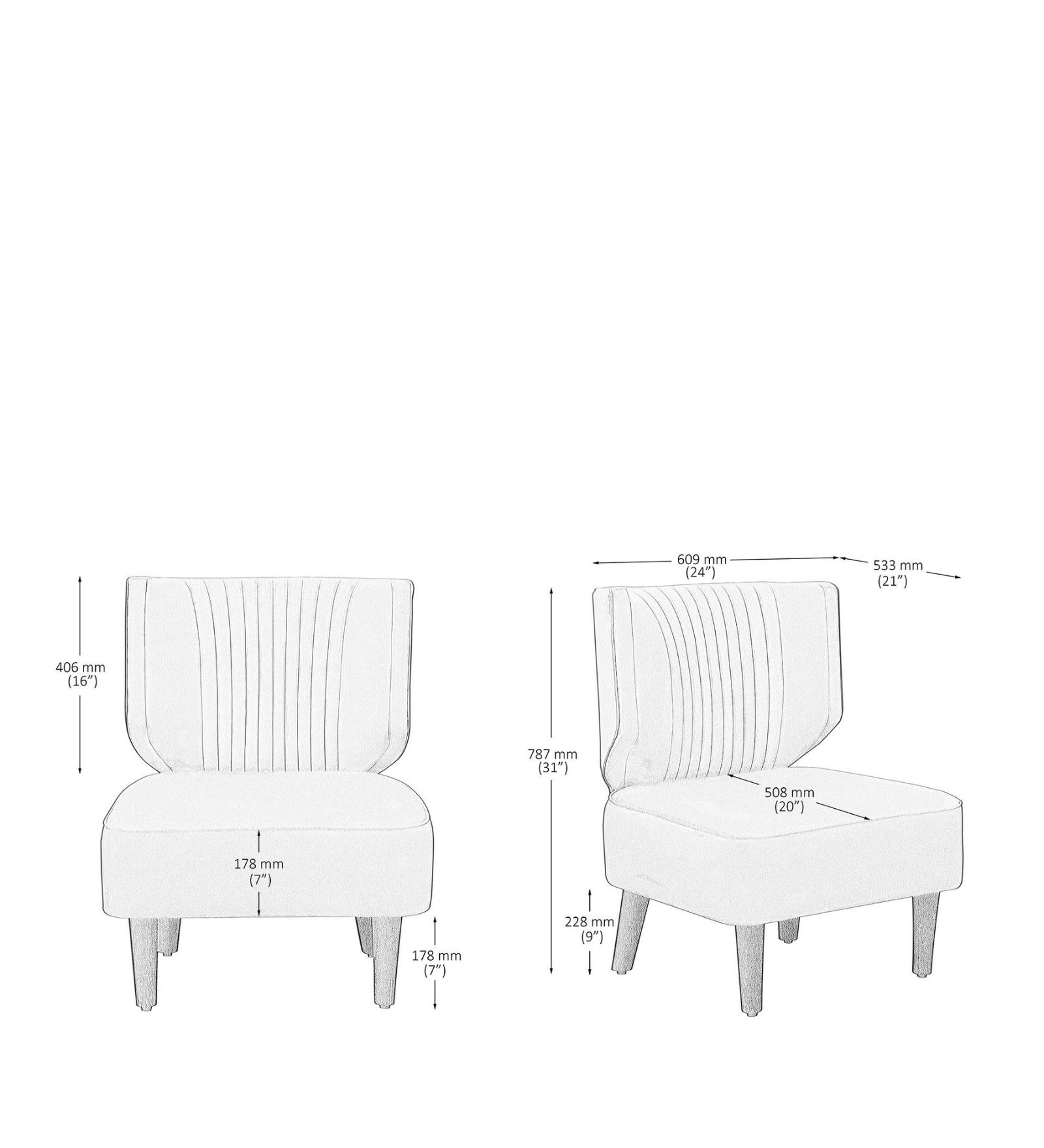 Robby Velvet Slipper Chair in Millennial Pink Colour - Febonic Living