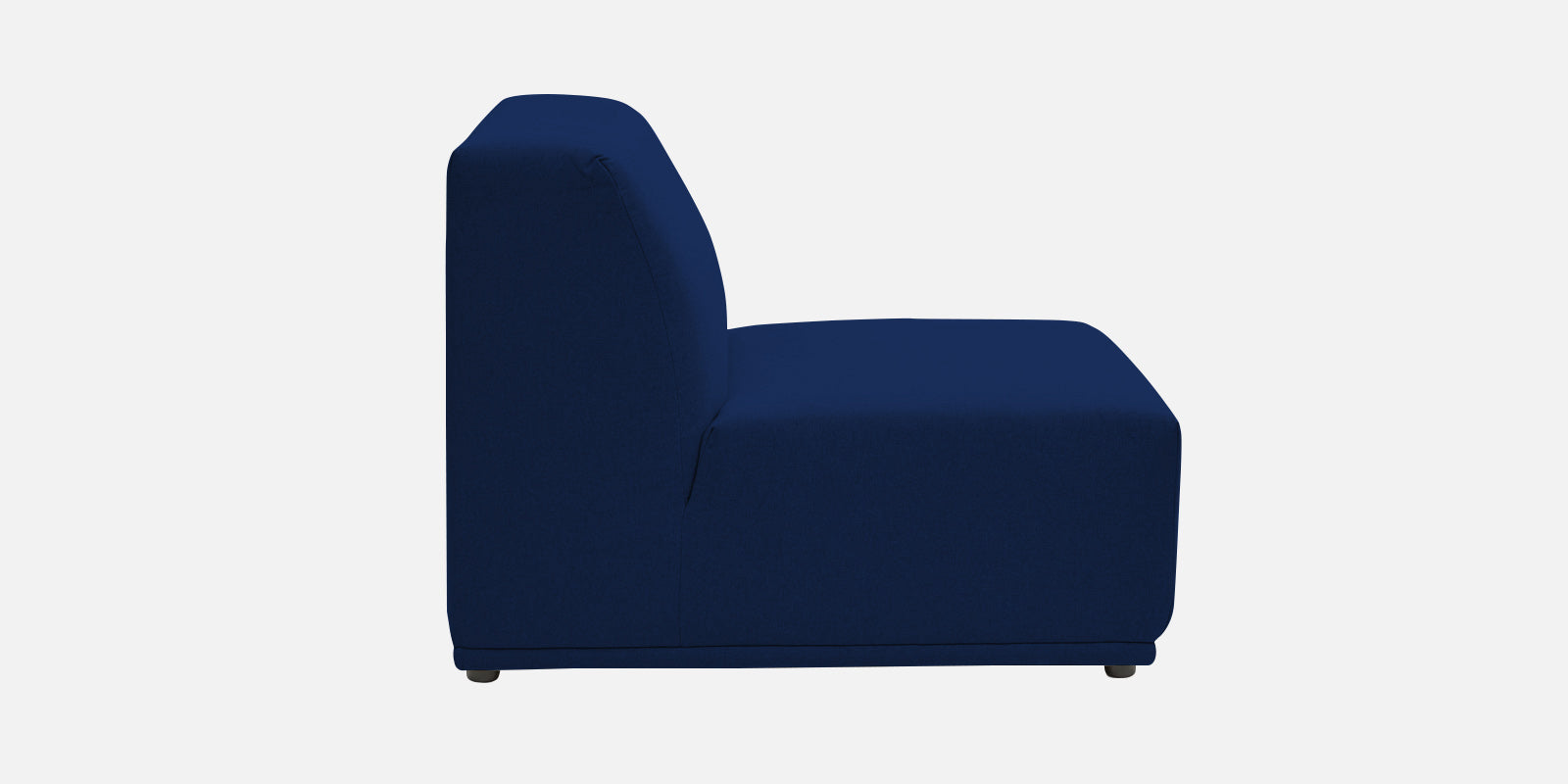 Adam Fabric RHS Sectional Sofa (3+Ottoman Lounger) In Royal Blue Colour - Febonic Living