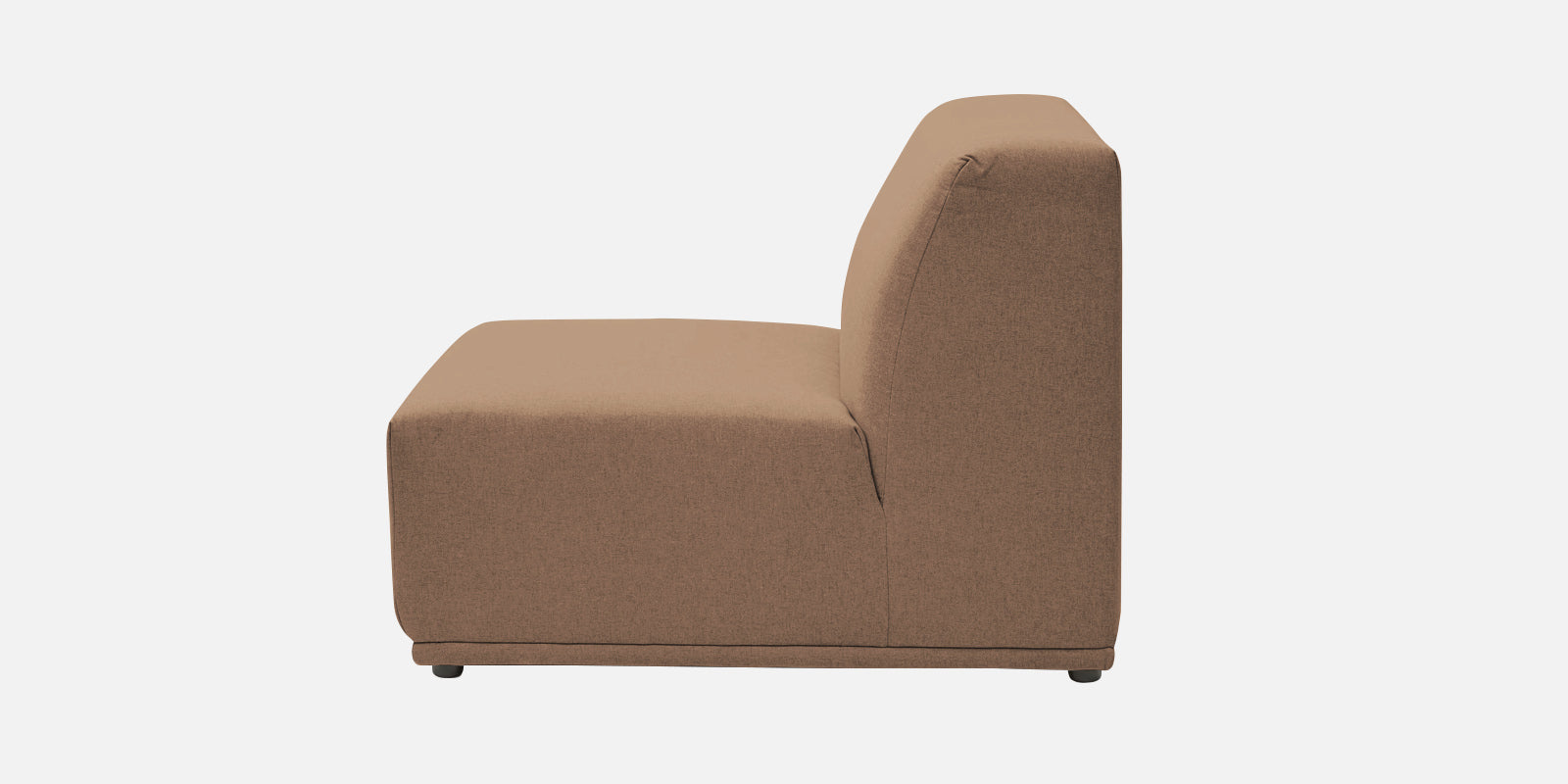 Adam Fabric LHS Sectional Sofa (3+Ottoman Lounger) In Cookie Beige Colour - Febonic Living
