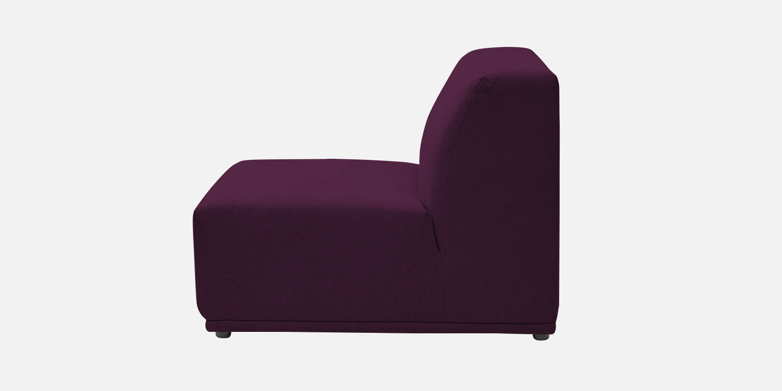 Adam Fabric LHS Sectional Sofa (3+Ottoman Lounger) In Greek Purple Colour - Febonic Living