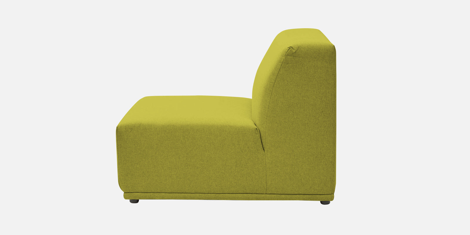 Adam Fabric LHS Sectional Sofa(3+Ottoman Lounger) In Parrot Green Colour - Febonic Living