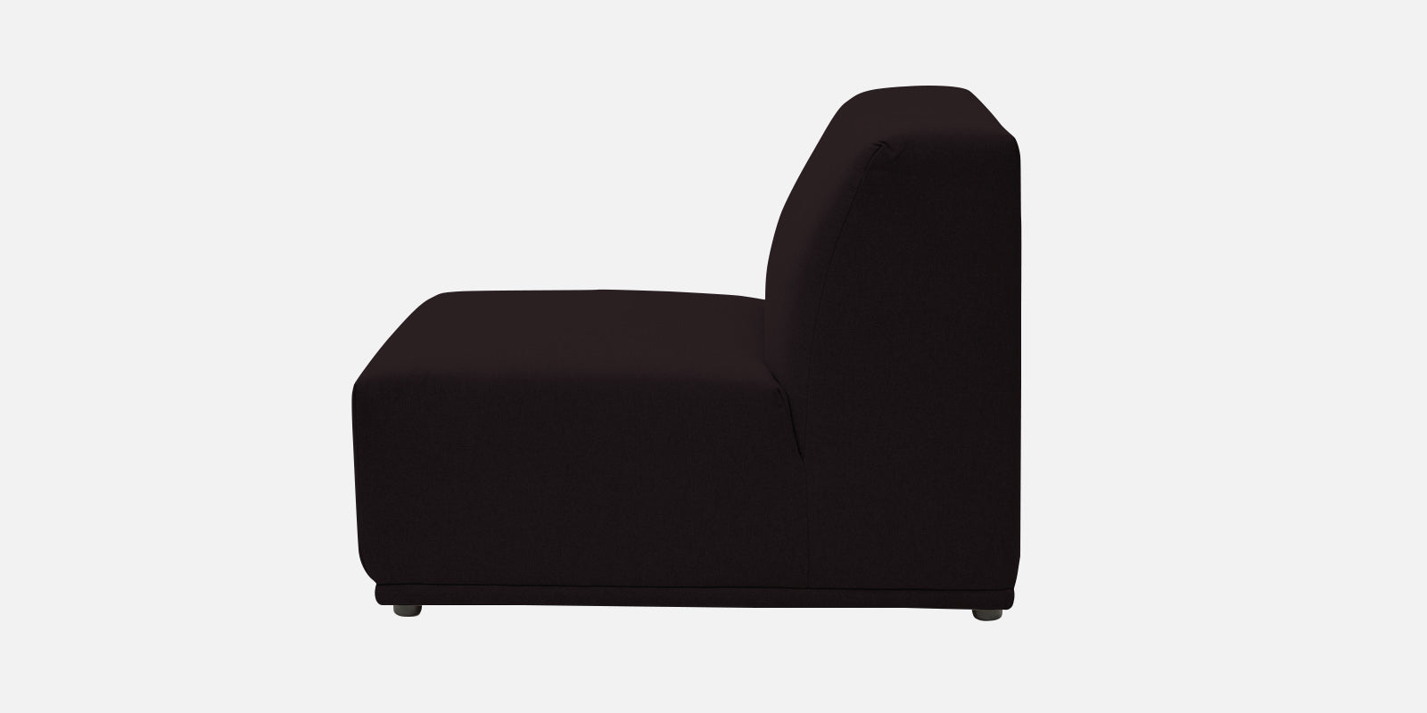 Adam Fabric LHS Sectional Sofa (3+Ottoman Lounger) In Cara Brown Colour - Febonic Living