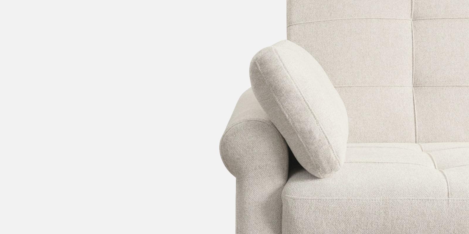 Fornia Fabric 3 Seater Pull Out Sofa Cum Bed In Ivory Cream Colour - Febonic Living