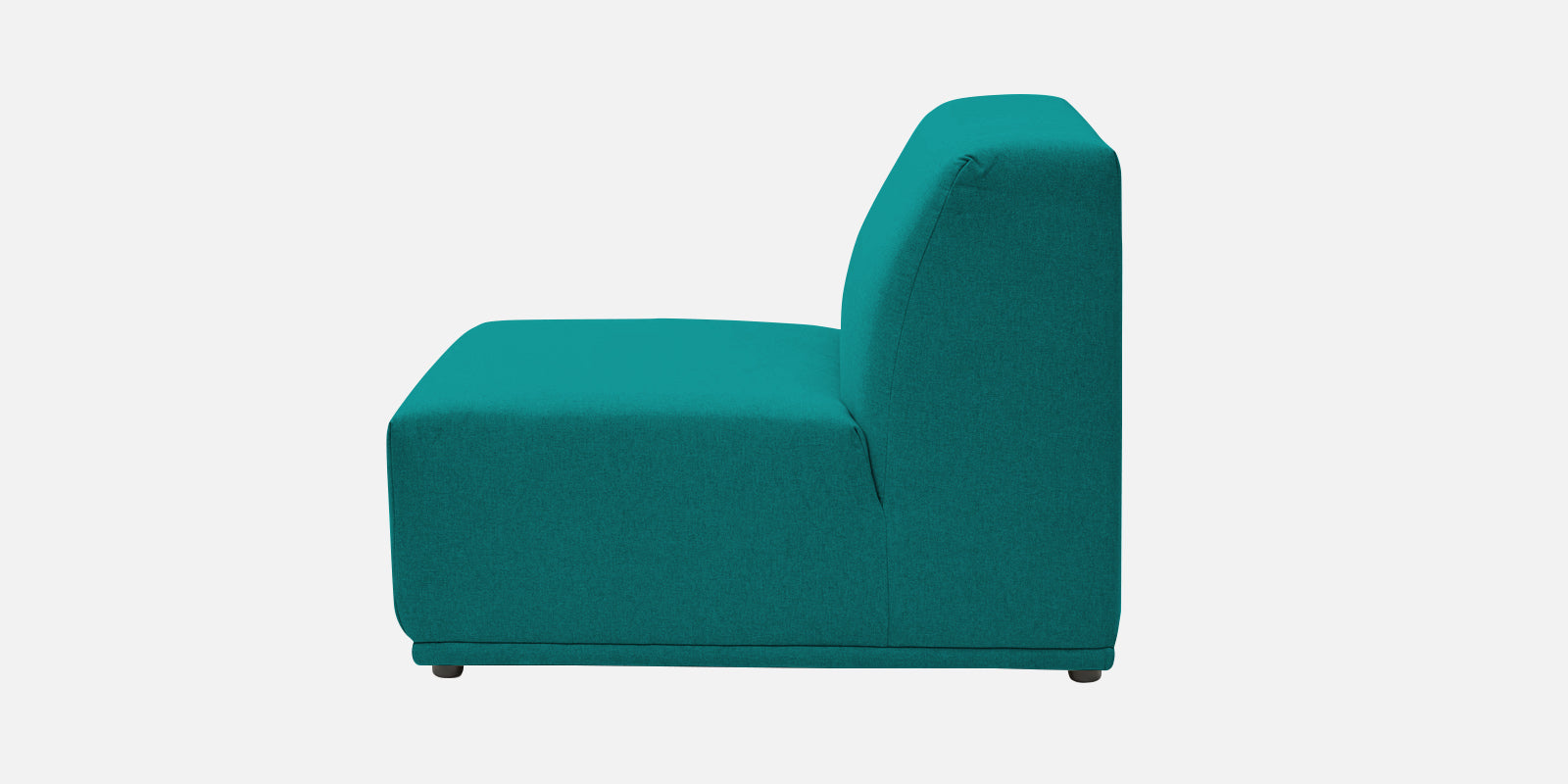 Adam Fabric LHS Sectional Sofa (3+Ottoman Lounger) In Sea green Colour - Febonic Living
