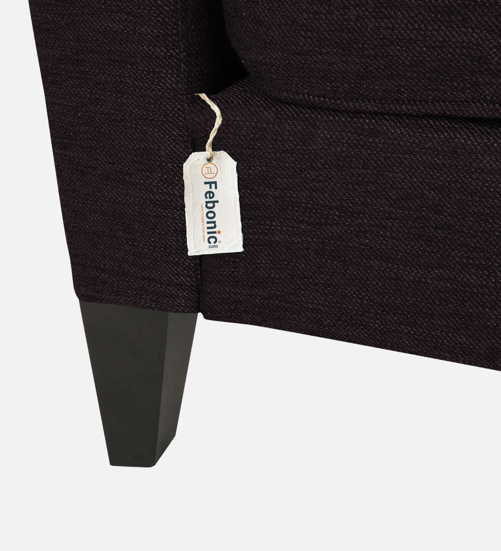 Nigar Fabric 1 Seater Sofa In  Cara Brown Colour - Febonic Living