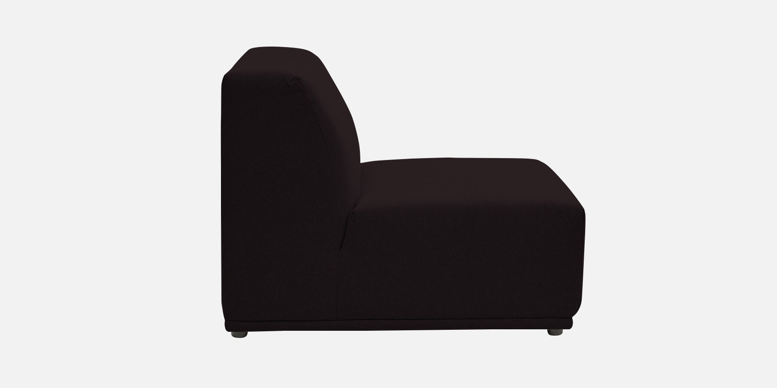 Adam Fabric RHS Sectional Sofa (3+Ottoman Lounger) In Cara Brown Colour - Febonic Living
