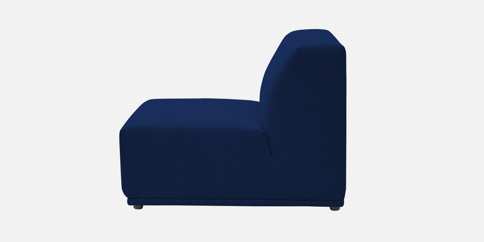 Adam Fabric LHS Sectional Sofa (3+Ottoman Lounger) In Royal Blue Colour - Febonic Living