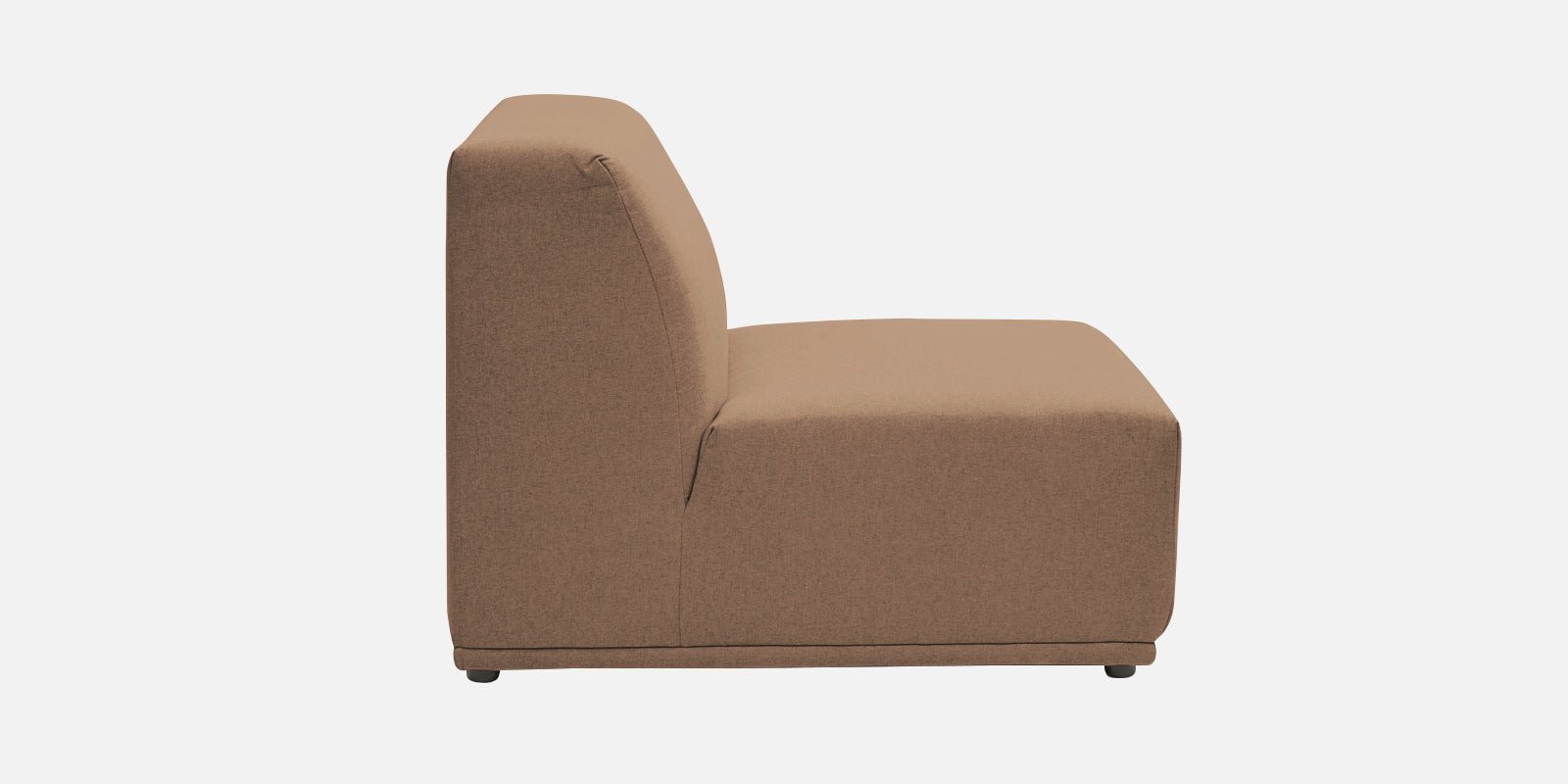 Adam Fabric RHS Sectional Sofa (3+Ottoman Lounger) In Cookie Beige Colour - Febonic Living