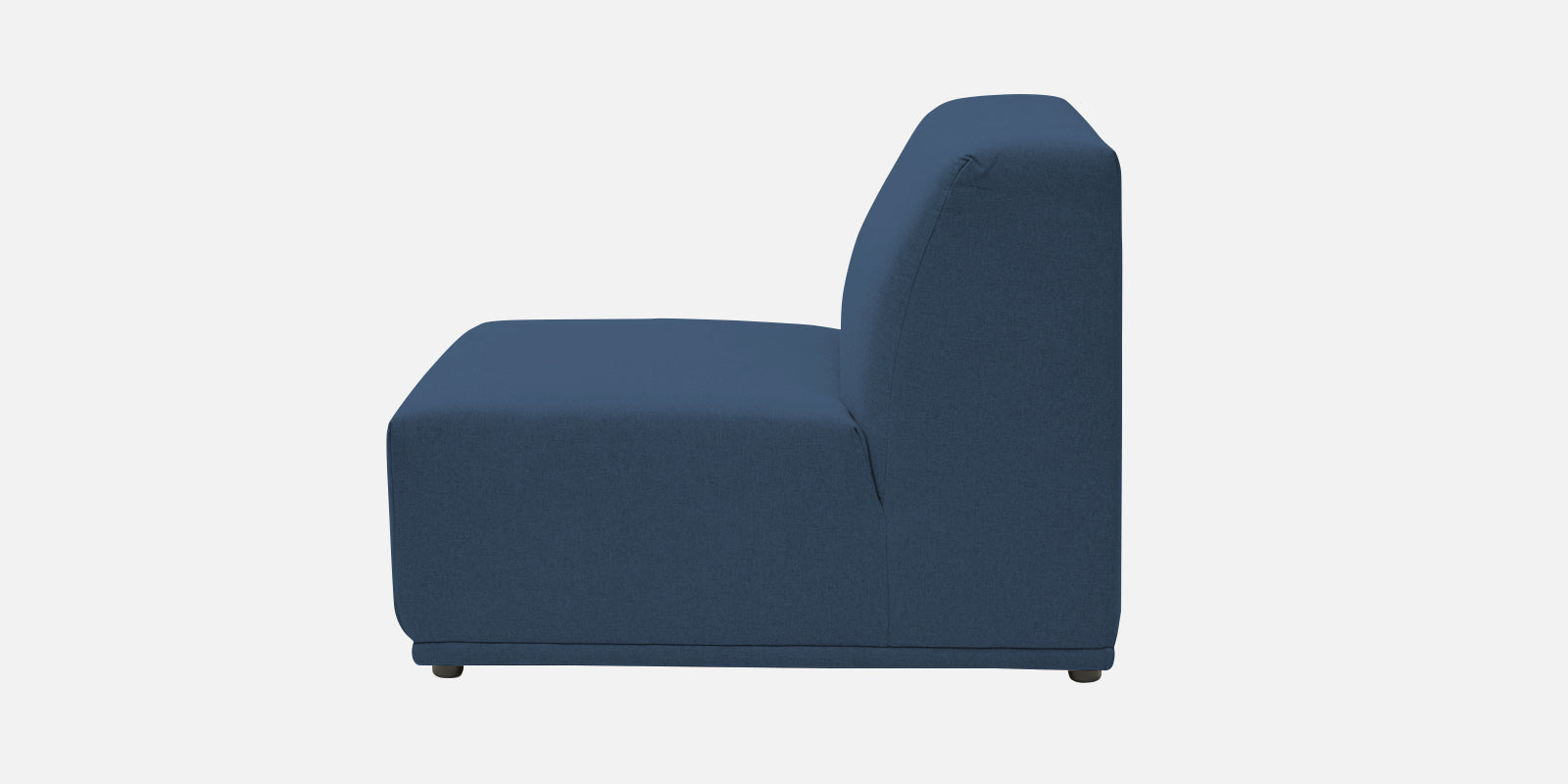 Adam Fabric LHS Sectional Sofa (3+Ottoman Lounger) In Light Blue Colour - Febonic Living