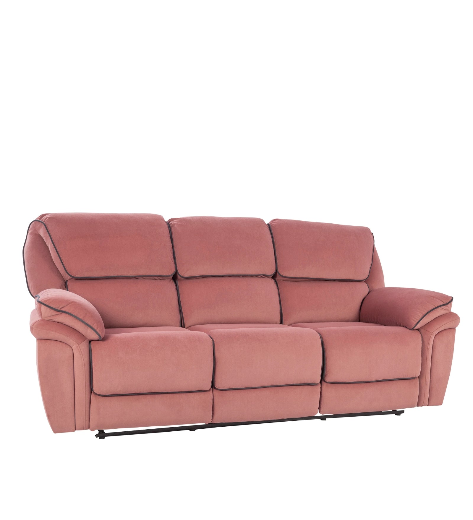 Regina Velvet 3 Seater Motorized Recliner In Blush Pink Colour - Febonic Living