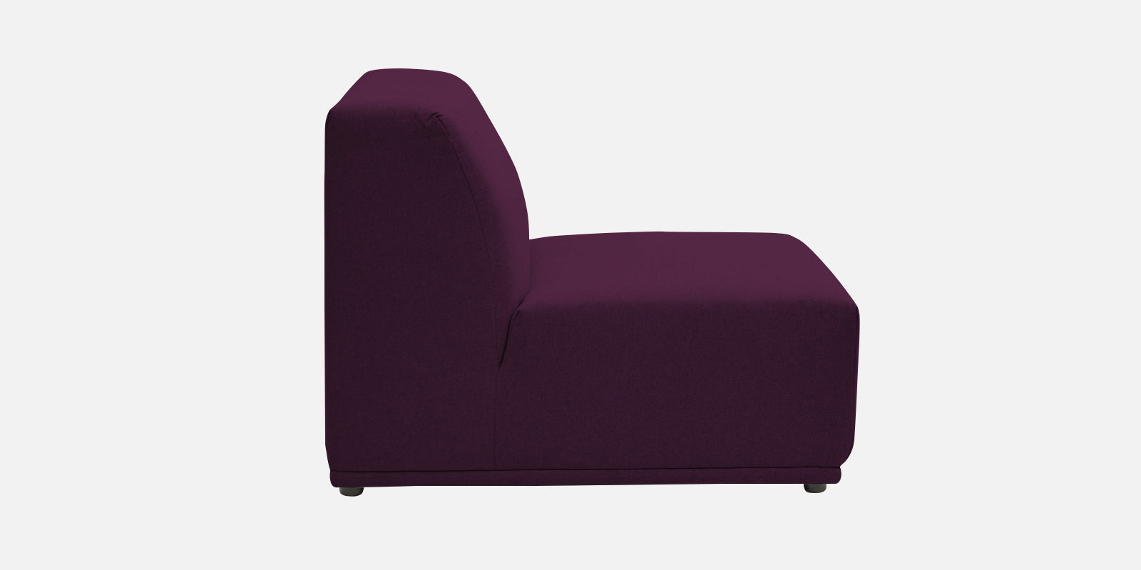 Adam Fabric RHS Sectional Sofa (3+Ottoman Lounger) In Greek Purple Colour - Febonic Living