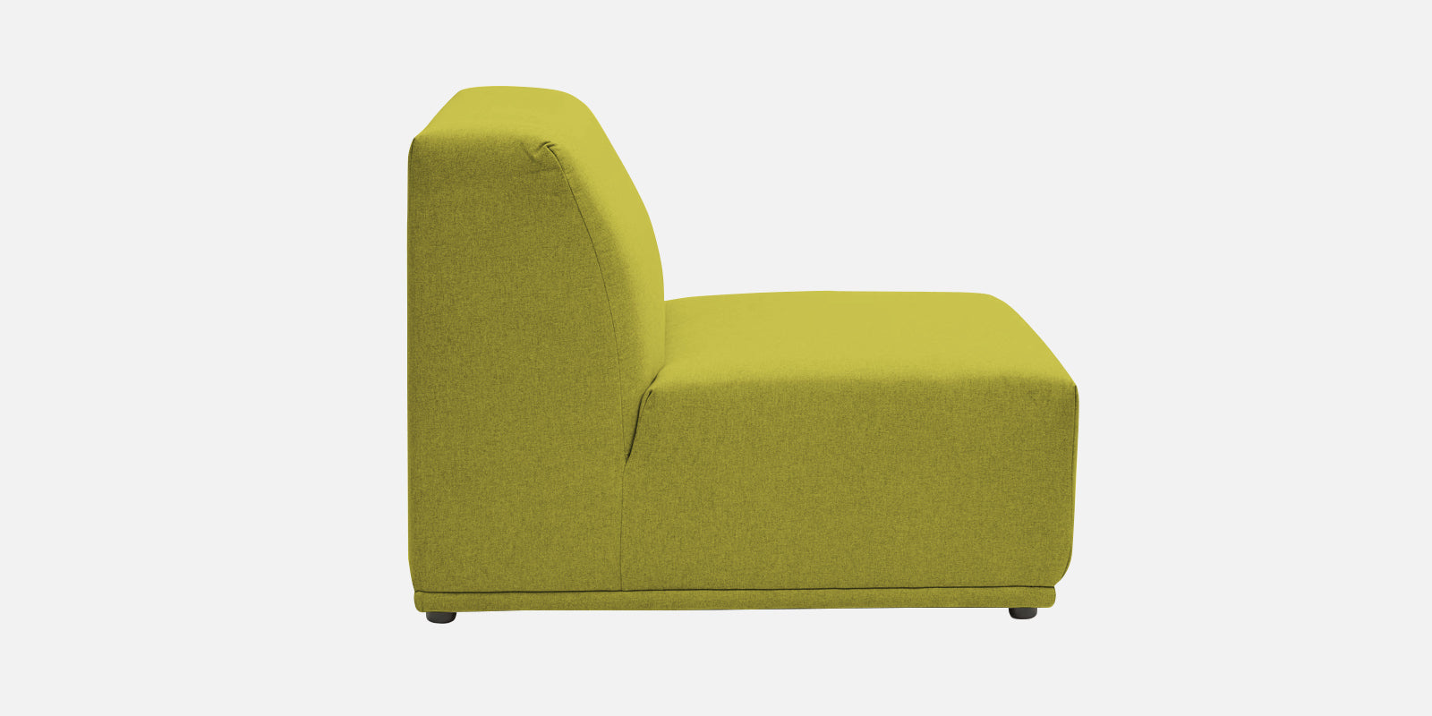 Adam Fabric RHS Sectional Sofa (3+Ottoman Lounger) In Parrot Green Colour - Febonic Living