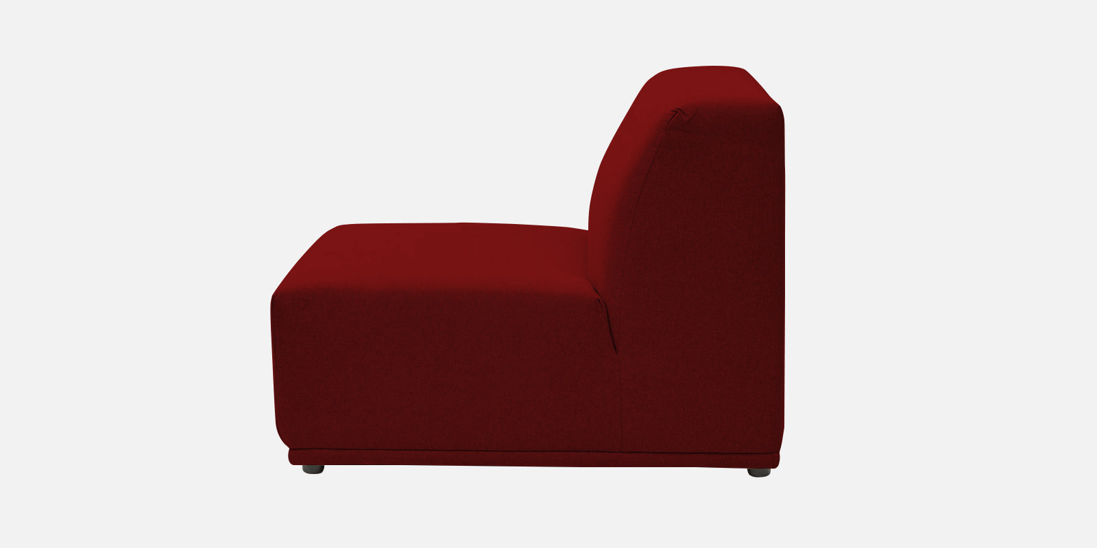 Adam Fabric LHS Sectional Sofa (3+Ottoman Lounger) In Blood Maroon Colour - Febonic Living