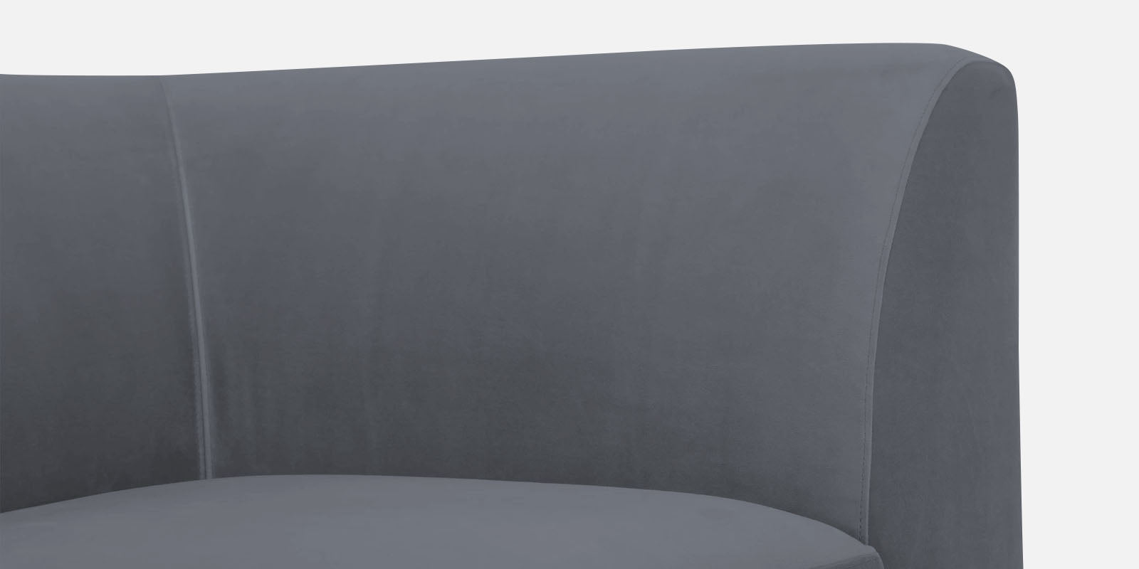 Bufa Velvet 2 Seater Sofa in Pubble Grey Colour With Storage