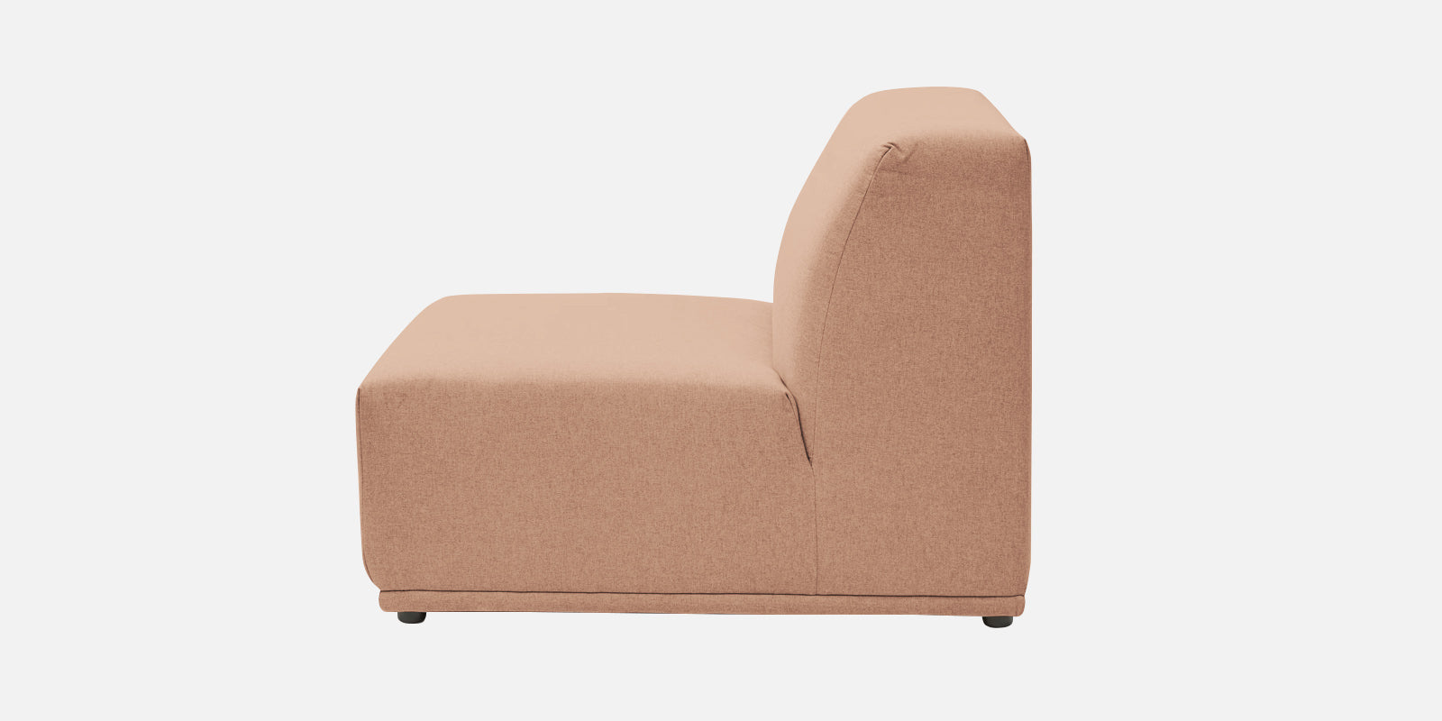 Adam Fabric LHS Sectional Sofa (3+Ottoman Lounger) In Cosmic Beige Colour - Febonic Living
